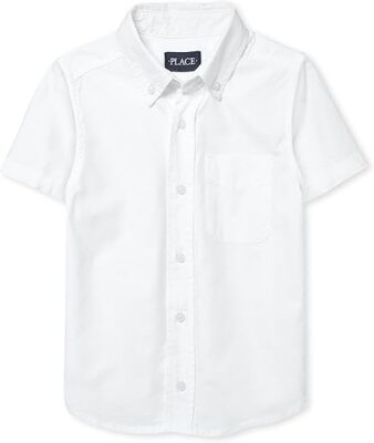 Boys Short Sleeve Oxford Shirt